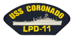 USS CORONADO LPD-11 Patch - Great Color - Veteran Family-Owned Business - HATNPATCH
