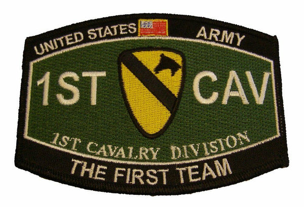 US ARMY 1ST CAV DIV FIRST TEAM CAVALRY DIVISION PATCH VETERAN FORT HOOD HORSE - HATNPATCH