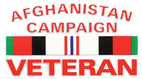 Afghanistan Campaign Vet. Ribbon Decal - HATNPATCH