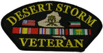 DESERT STORM VETERAN W/ COUNTRY FLAGS AND SERVICE RIBBONS PATCH ODS GULF WAR - HATNPATCH