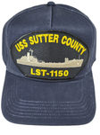 USS Sutter County LST-1150 Ship HAT - Navy Blue - Veteran Owned Business - HATNPATCH