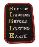 BIBLE Book Of Instructions Before Leaving Earth Patch - HATNPATCH