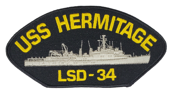 USS HERMITAGE LSD-34 SHIP PATCH - GREAT COLOR - Veteran Owned Business - HATNPATCH