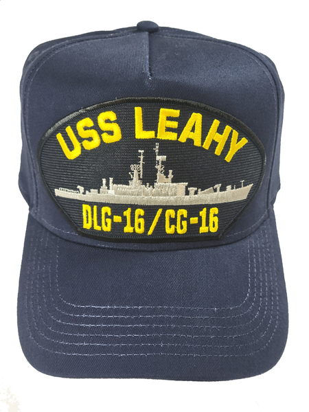 USS Leahy DLG-16/CG-16 Ship HAT - Navy Blue - Veteran Owned Business - HATNPATCH