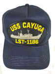 USS Cayuga LST-1186 Ship HAT - Navy Blue - Veteran Owned Business - HATNPATCH