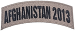 Afghanistan 2013 TAB Desert ACU TAN Rocker Patch - Veteran Family-Owned Business. - HATNPATCH