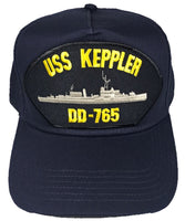 USS KEPPLER DD-765 SHIP HAT - NAVY BLUE - Veteran Owned Business - HATNPATCH