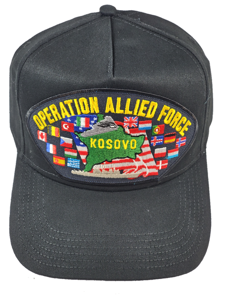 Operation Allied Force Kosovo HAT - Black - Veteran Owned Business - HATNPATCH