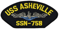 USS ASHEVILLE SSN-758 SHIP PATCH - GREAT COLOR - HATNPATCH