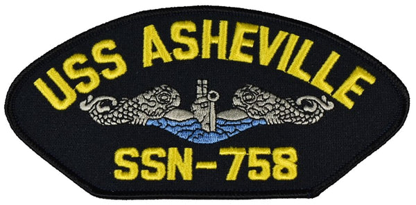 USS ASHEVILLE SSN-758 SHIP PATCH - GREAT COLOR - HATNPATCH