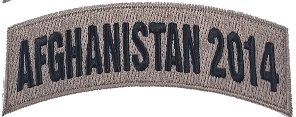 Afghanistan 2014 TAB Desert ACU TAN Rocker Patch - Veteran Family-Owned Business. - HATNPATCH
