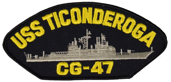 USS TICONDEROGA CG-47 SHIP PATCH - GREAT COLOR - Veteran Owned Business - HATNPATCH