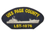 USS Page County LST-1076 Ship Patch - Great Color - Veteran Owned Business - HATNPATCH