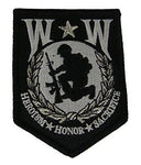WW WOUNDED WARRIOR PATCH HEROISM HONOR SACRIFICE WIA DISABLED VETERAN - HATNPATCH