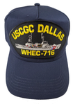 USCGC DALLAS WHEC-716 Ship HAT - Navy Blue - Veteran Owned Business - HATNPATCH