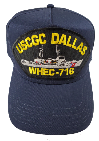 USCGC DALLAS WHEC-716 Ship HAT - Navy Blue - Veteran Owned Business - HATNPATCH