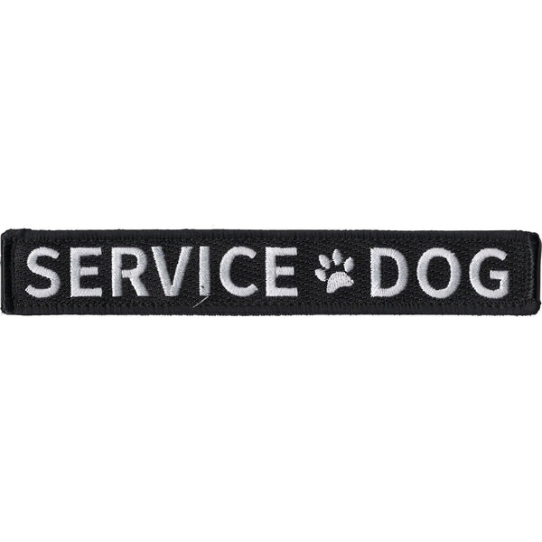 SERVICE DOG WITH PAW PRINT PATCH HOOK AND LOOP BACKING - HATNPATCH
