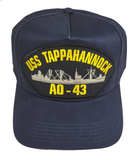 USS TAPPAHANNOCK AO-43 Ship HAT - Navy Blue - Veteran Owned Business - HATNPATCH