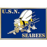 U.S.N. Seabees Cast Belt Buckle - HATNPATCH