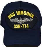 USS USS VIRGINIA SSN-774 (Silver Dolphins) Hat - HATNPATCH