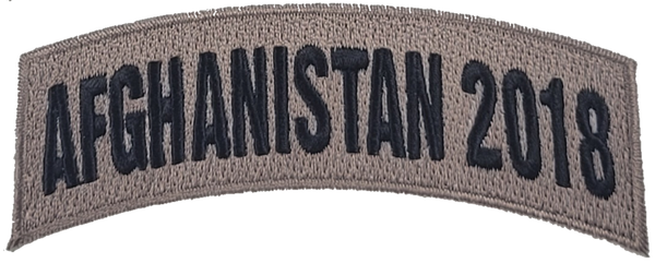 Afghanistan 2018 TAB Desert ACU TAN Rocker Patch - Veteran Family-Owned Business. - HATNPATCH