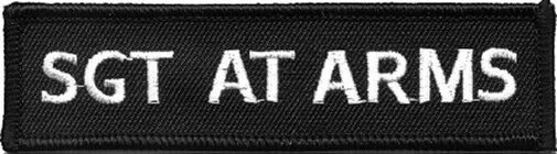 SGT AT ARMS Patch - HATNPATCH