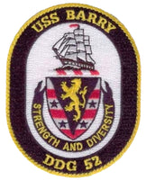 USS BARRY DDG-52 OVAL PATCH - HATNPATCH