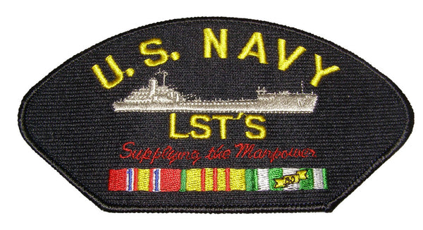 U.S. NAVY LST'S "Supplying the Manpower" with ribbons Patch - Veteran Owned Business - HATNPATCH