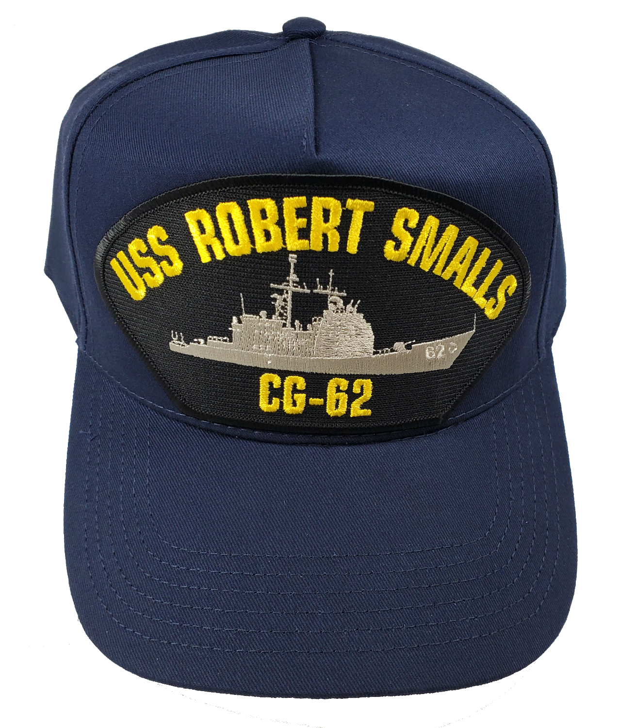 USS ROBERT SMALLS CG-62 Ship Hat - Navy Blue Golf - Veteran Owned Business