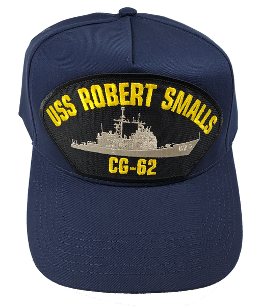 USS ROBERT SMALLS CG-62 Ship Hat - Navy Blue Golf - Veteran Owned Business - HATNPATCH