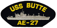 USS Butte AE-27 Ship Patch - Great Color - Veteran Owned Business - HATNPATCH