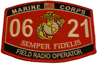 US Marine Corps 0621 Field Radio Operater MOS Patch - HATNPATCH
