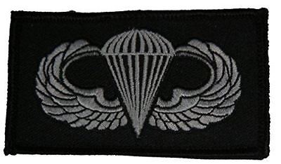 US ARMY USAF AIR FORCE JUMP WINGS AIRBORNE 2 PIECE PATCH W/ HOOK AND LOOP BACK - HATNPATCH