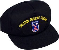 10TH MOUNTAIN OPERATION ENDURING FREEDOM HAT - HATNPATCH