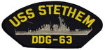 USS STETHEM DDG-63 SHIP PATCH - GREAT COLOR - Veteran Owned Business - HATNPATCH