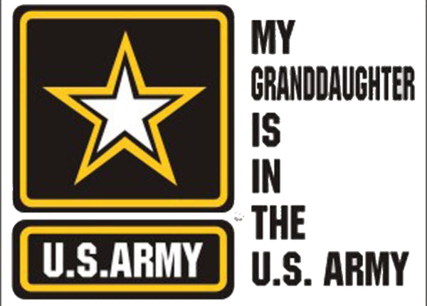 My Granddaughter is in the Army (Star Logo) Decal - HATNPATCH