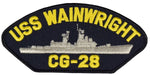 USS WAINWRIGHT CG-28 SHIP PATCH - GREAT COLOR - Veteran Owned Business - HATNPATCH