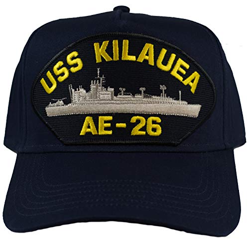 USS Kilauea AE-26 Ship HAT - Navy Blue - Veteran Owned Business - HATNPATCH