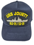 USS JOUETT DLG-29/CG-29 Ship HAT - Navy Blue - Veteran Owned Business - HATNPATCH
