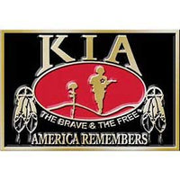 KIA AMERICA REMEMBERS WITH FEATHERS - Cast Belt Buckle - HATNPATCH