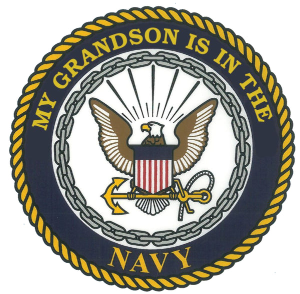 My Grandson Is In The Navy Decal - HATNPATCH