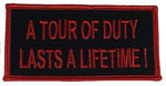 A TOUR OF DUTY LASTS A LIFETIME PATCH MILITARY SERVICE VETERAN FOR LIFE - HATNPATCH
