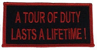 A TOUR OF DUTY LASTS A LIFETIME PATCH MILITARY SERVICE VETERAN FOR LIFE - HATNPATCH