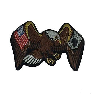 AMERICAN EAGLE WITH USA POW MIA FLAGS PATCH PRISONER OF WAR MISSING IN ACTION - HATNPATCH