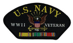 U.S. NAVY WWII VETERAN WITH SERVICE RIBBONS AND EAGLE PATCH - Color - Veteran Owned Business - HATNPATCH