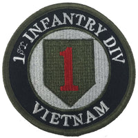 1st Infantry Division w/Vietnam Banner Patch - HATNPATCH
