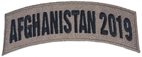 Afghanistan 2019 TAB Desert ACU TAN Rocker Patch - Veteran Family-Owned Business. - HATNPATCH