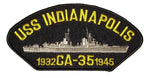 USS INDIANAPOLIS CA-35 PATCH USN NAVY SHIP HEAVY CRUISER PORTLAND CLASS INDY - HATNPATCH