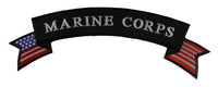 Large Marine Corps Rocker/Banner w/USA Flag PATCH - HATNPATCH