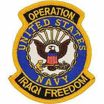 US NAVY OPERATION IRAQI FREEDOM PATCH - Bright Colors - Veteran Owned Business. - HATNPATCH